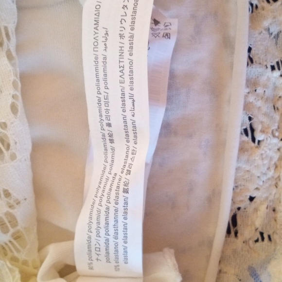 Zara lace embroidered crochet spaghetti strap crop top - Picture 7 of 8